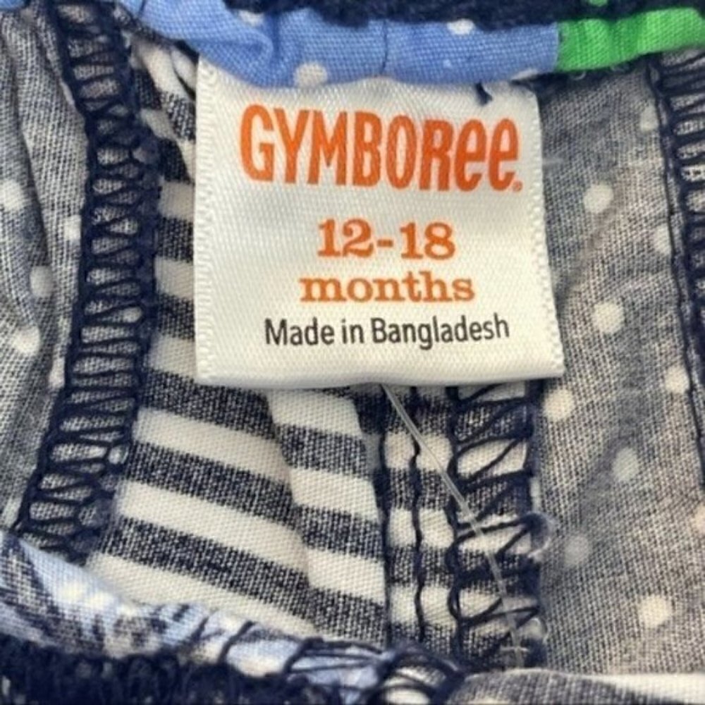 GYMBOREE Spring Prep Patchwork Shorts polka dots stripes floral 12-18 months - Picture 4 of 6